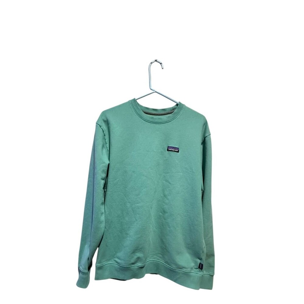 Patagonia Uprisal Crew Men's Fleece Crewneck Pullover Sweatshirt Logo Large Teal